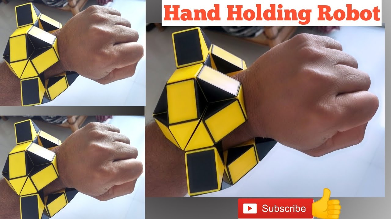 Smiggle snake puzzle or Rubik's twist 24 pieces or Snake Cube - Easy Simple Hand holding Robot 🤖