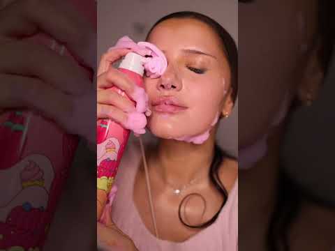 Nadina Ioana ASMR Face Cleanse With Bubbly Cleanser 🫧 #shorts