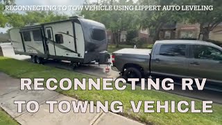 How To Reconnect RV Travel Trailer To Towing Vehicle Using The Lippert Auto Level System
