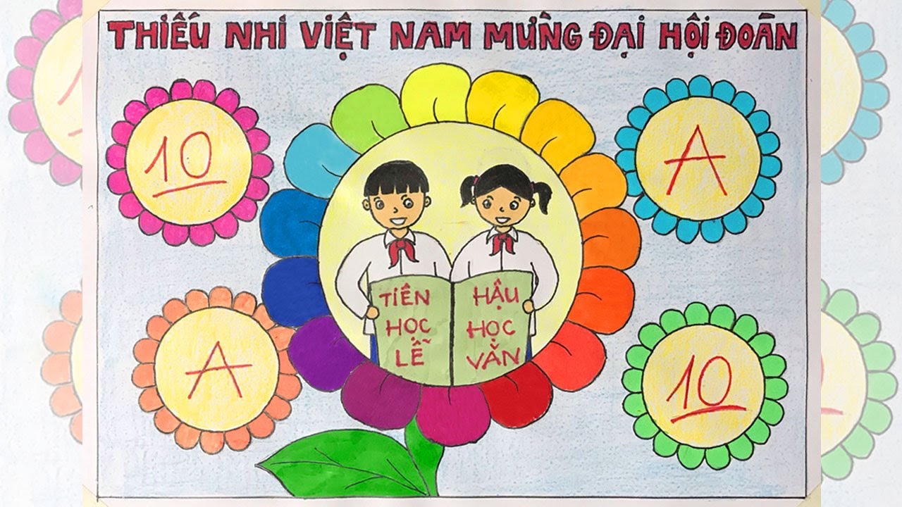 Vẽ tranh thiếu nhi Việt Nam mừng đại hội Đoàn | Cuộc... - youtube