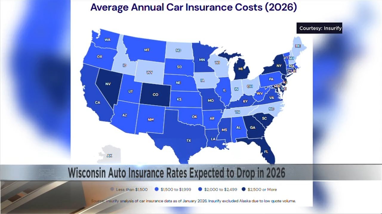 Wisconsin auto insurance rates expected to drop in 2026 - YouTube