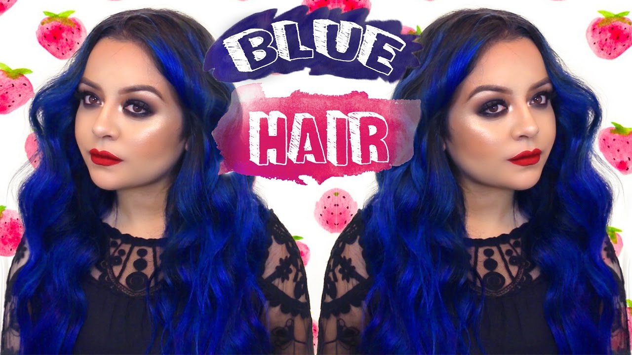 9. DIY Split Dye Blue Hair Tutorial - wide 6
