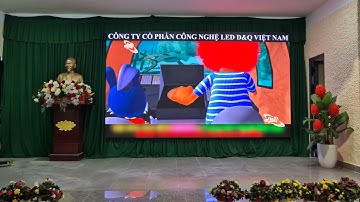 Trường THCS Nguyễn Đình Chiểu | Thi công gói thầu màn hình LED COB P2.5 trong hội trường lớn.