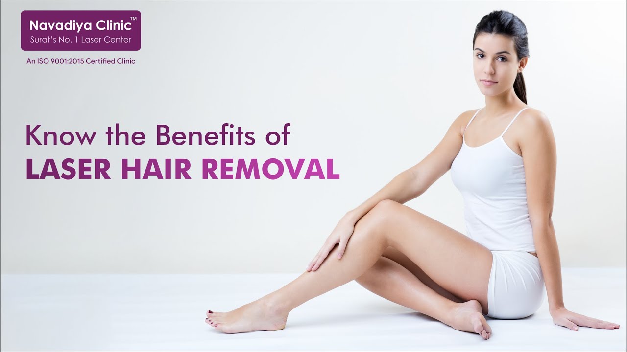 Hair laser removal realistic poster Royalty Free Vector