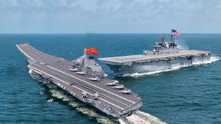 China Shock! (April 22, 2024) USS Tripoli Assault Ship Meet China Carrier in the South China Sea