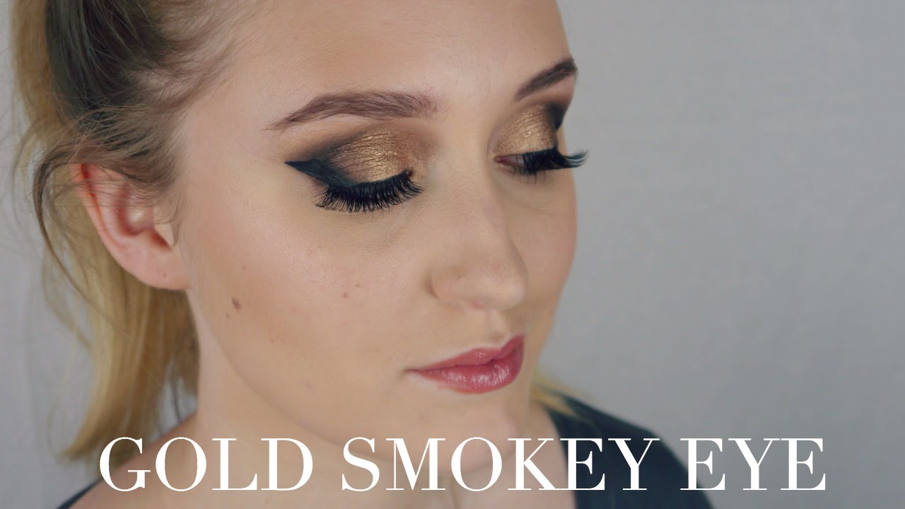 Gold Smokey Eye Makeup Tutorial Too Faced Chocolate Bar Palette