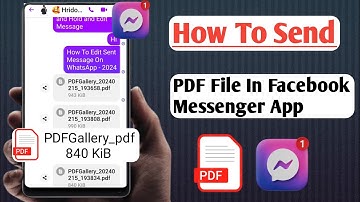 How To Send PDF File In Facebook Messenger App - 2024