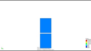 finite strain--- elasticity -- contour  fill of Cauchy stress  sigma yy.