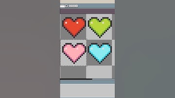 PIXEL ART Hearts - timelapse 💚 #shorts