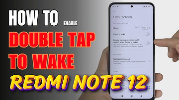 How to double tap to screen On and Off Redmi Note 12