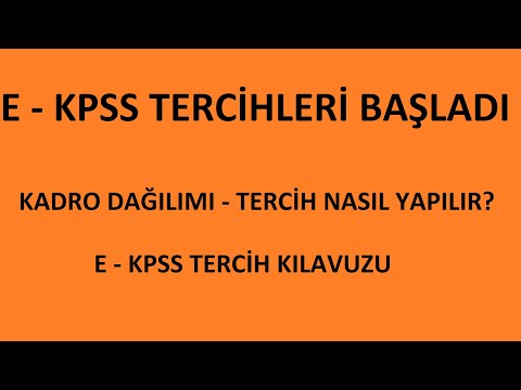 E -KPSS TERCİHLERİ BAŞLADI - TERCİH NASIL YAPILIR? (ENGELLİ KPSS TERCİH KILAVUZU NASIL İNDİRİLİR?)