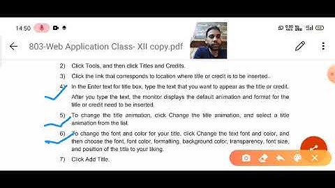 Adding title in window movies maker,web application ( 803 )book 12th class CBSE. UNIT 1 , topic 1.6
