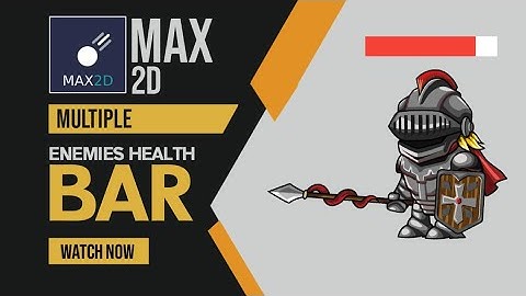 How to make enemies health in max2d Tutorial in English by Skull king ❤️