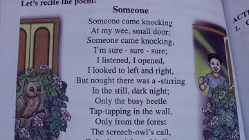 SCERT Assam Class 5 English page no 66| Someone by Walter De La Mare Assamese explanation|questions