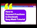 How to Convert Fractions to Decimals | 分數轉小數：一招搞定！(Easy Math Tutorial)