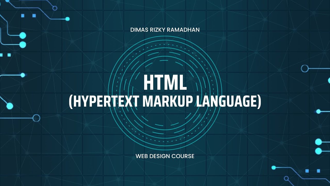 Hypertext Markup Language (HTML) - YouTube