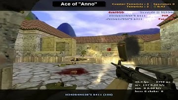 Awesome ace in Counter Strike (CS 1.6)