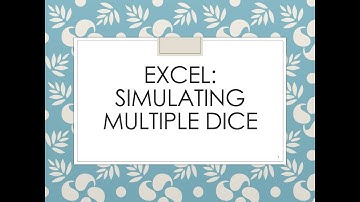 Excel: Simulating Multiple Dice using RANDBETWEEN()