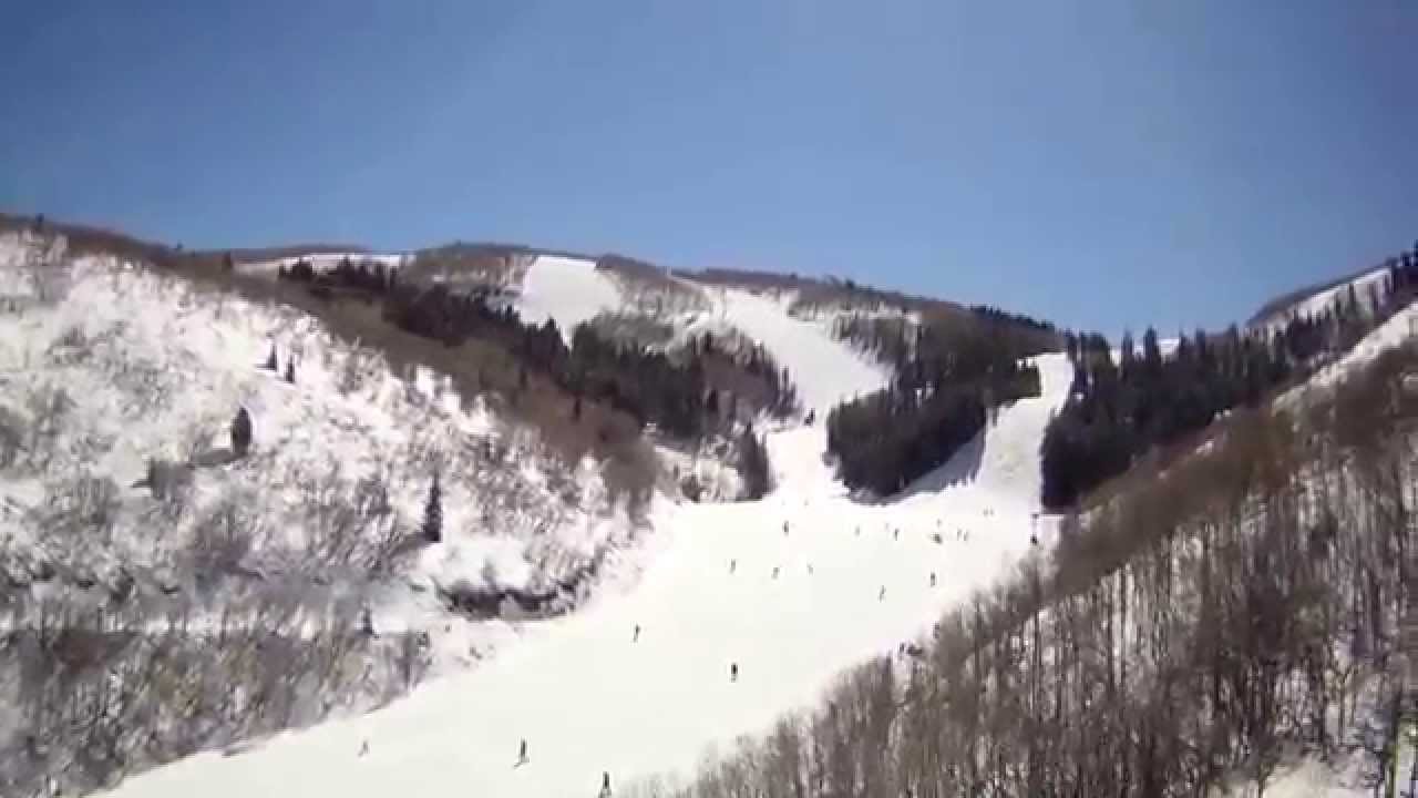 powdered Park City chair lift ride