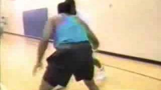 shaq breaks backboard in training