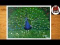 How to paint a peacock / Acrylic painting of peacock / Time-Lapse / Arts of Varuna Arya