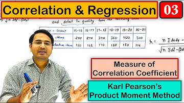 Measure of correlation coefficient by Product Moment Method: Correlation and Regression part-3