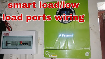 Fronus 6kw 7200 smart load and low load setting|heavy load and low load selection