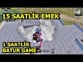 15 saatlk emek 1 saatlk batur game  solo squad pubg moble