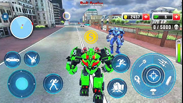 Flying Muscle Car Robot Transform Horse - Robot Games - Android Gameplay