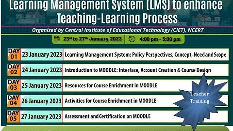 Learning Management System (LMS) to enhance Teaching-Learning Process