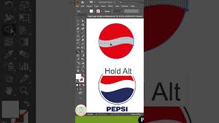 Pepsi Logo Design In Illustrator। Pepsi Logo Make In Illustrator। Pepsi Logo Create In Illustrator