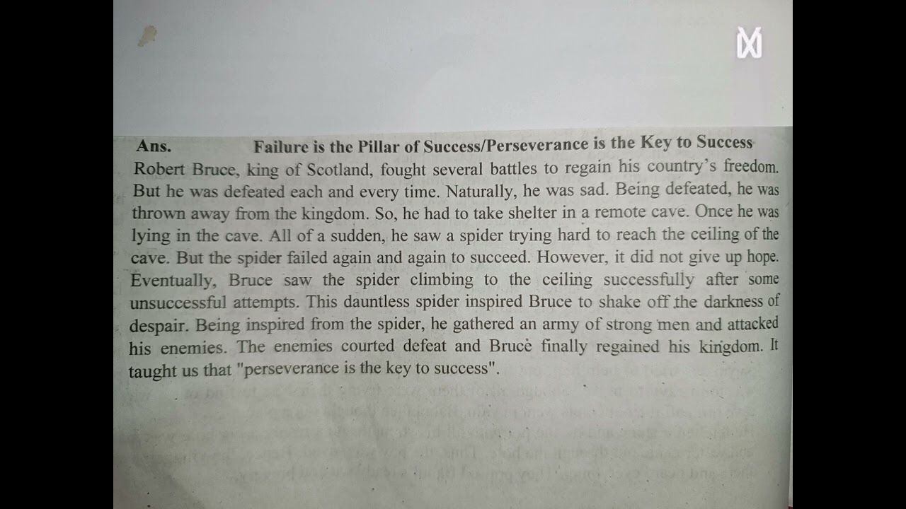Failure is the Pillar of Success/Perseverance is the Key to Success // Class 6 // Completing Story 