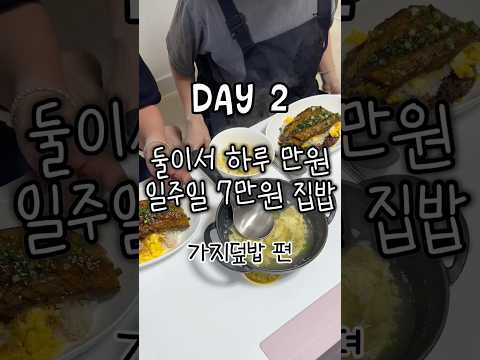 요리다해 DAHAEのレシピ: 激安食材で栄養満点!なす丼と卵スープ|週7万円自炊チャレンジ