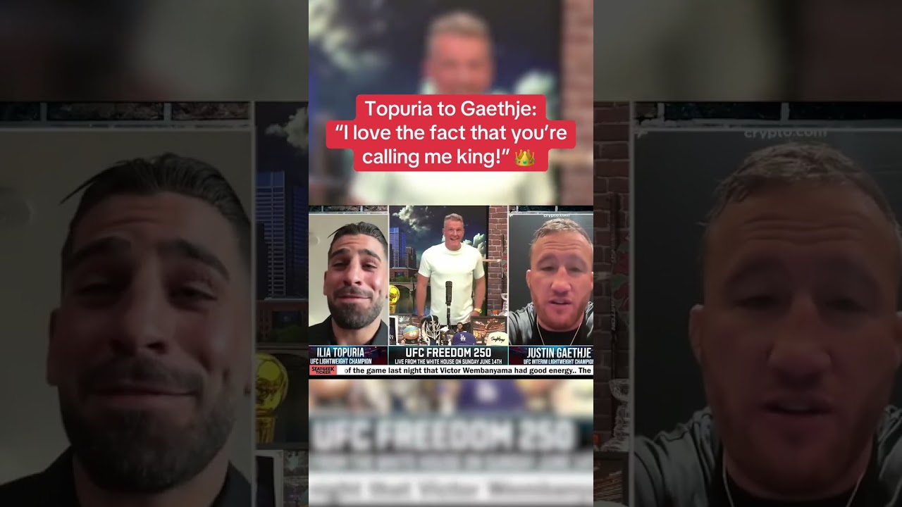 Ilia Topuria and Justin Gaethje went at it π³ (via patmcafeeshowofficial/TT)