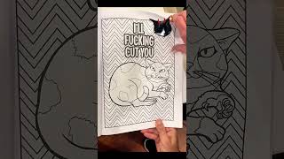 Swearing Cats #cats #funnycats #crazycat #coloringbook