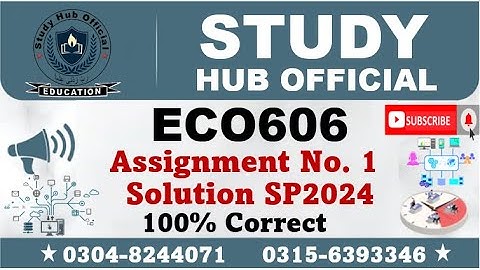ECO606 Assignment 1 Solution Spring 2024, ECO606 Assignment 1 solution 2024, ECO606 assig 1 solution