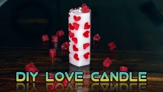 DIY LOVE CANDLE | VALENTINE CANDLE | LITTLE HEART CANDLE