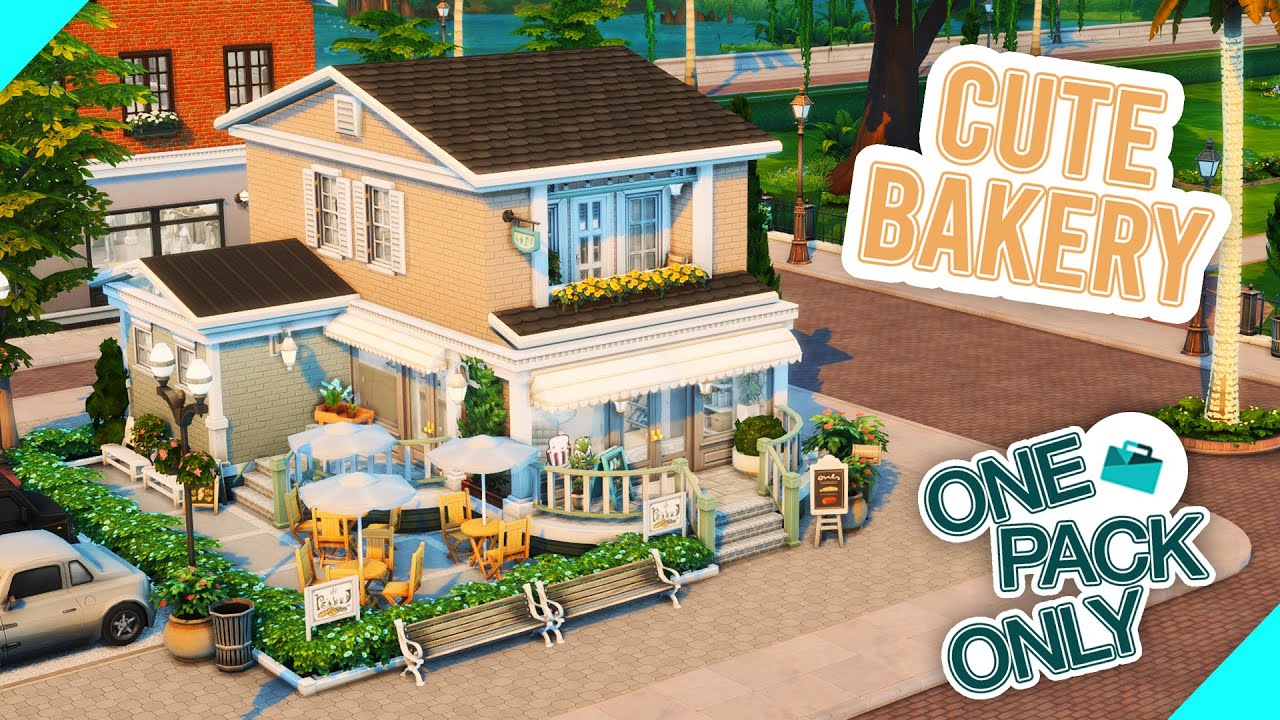 Bakery with Studio Apartment 🍰 The Sims 4 Speed Build One Pack