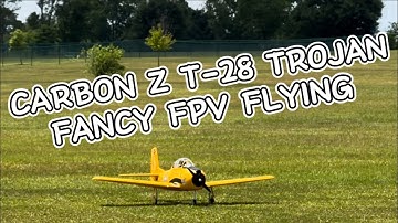 Scale FPV Carbon Z T-28 Trojan Flying with Head Tracking