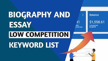 Low competition keywords with High Traffic 2021 | Biography and Essay low competition keywords