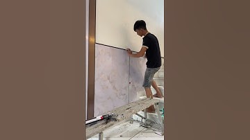 20250716   Trang trí vách cầu thang bằng tấm ốp than tre  #NguyenTanDiem #DMFloo