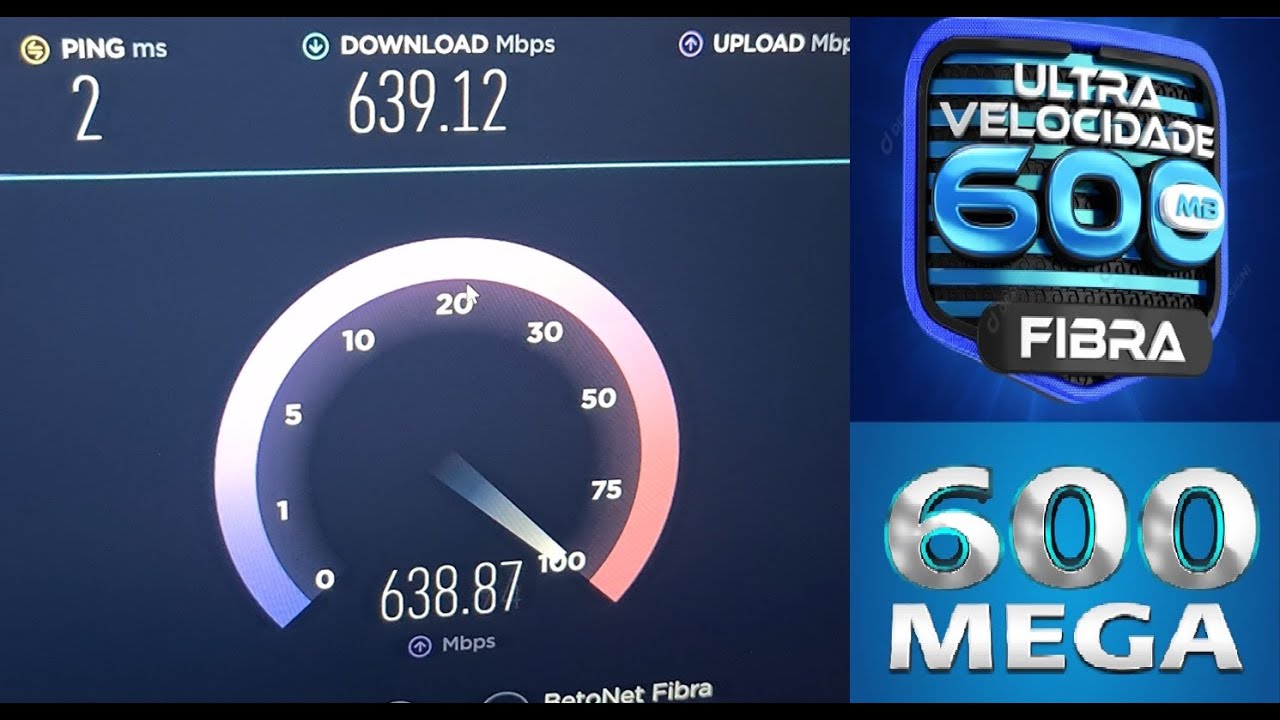 Medidor de teste de velocidade de download e upload da internet