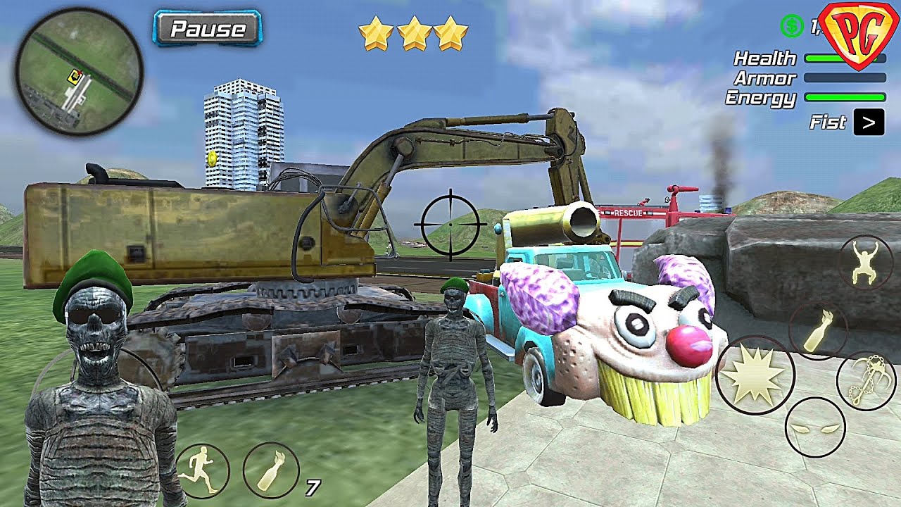 Rope Mummy Crime Simulator: Vegas Hero #10 Clown Car