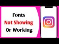 Fix Instagram New Fonts Not Showing Or Working | Instagram Meta AI Story Fonts Not Showing