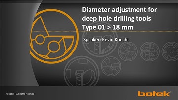 Diameter adjustment for deep hole drilling tool type 01 - Dia. larger 18 mm 🔧