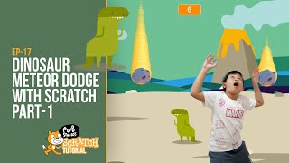 (EP-17 PWB Scratch!) Dinosaur Meteor Dodge Game! PART-1 | Scratch Game Tutorial Indonesia screenshot 2