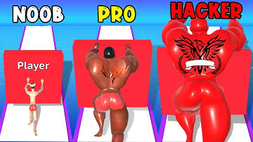 NOOB vs PRO vs HACKER ~ Muscle Race GamePlay All Levels KGD4GD