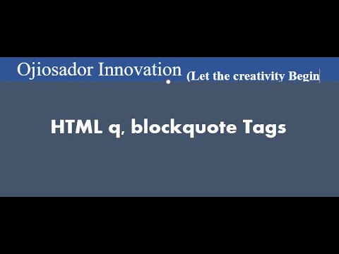 HTML Quote & Blockquote Tags Explained | HTML Tutorial for Beginners