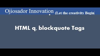 HTML Quote & Blockquote Tags Explained | HTML Tutorial for Beginners