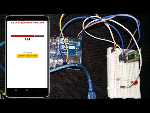 (Demo) Arduino LED Slider Brightness Control Andriod App with MIT App Inventor
